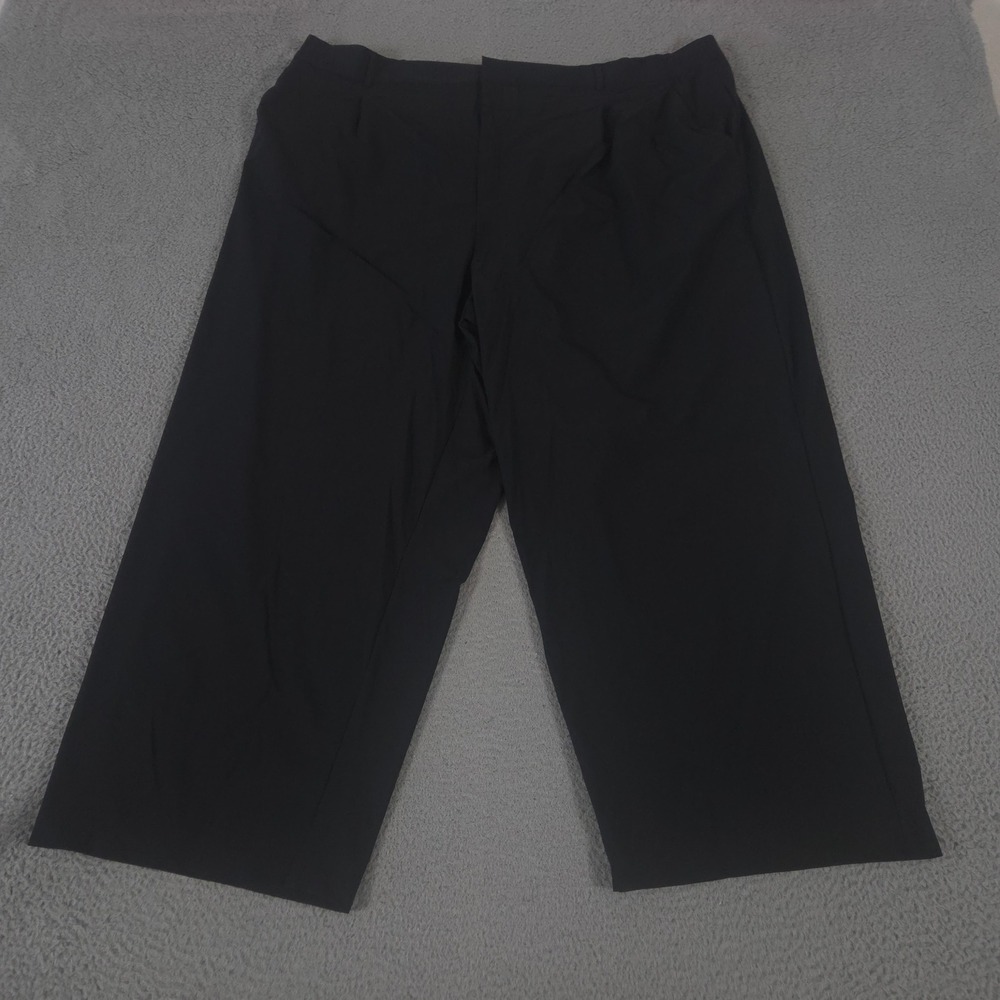 Old Navy Pants Womens 4X Black Straight Leg SleekTech High-Waisted Go-Dry Travel